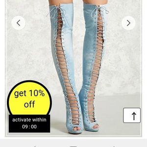 Cape Robbin knee high Jean boots
